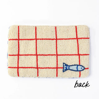 Leila Sardine Seed Bead Clutch with Strap - Ink + Alloy - Boutique Bella BellaClutch