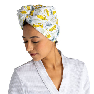 Lemon Lavender Plot Twist Microfiber Turbo Towel - Boutique Bella BellaHair towel