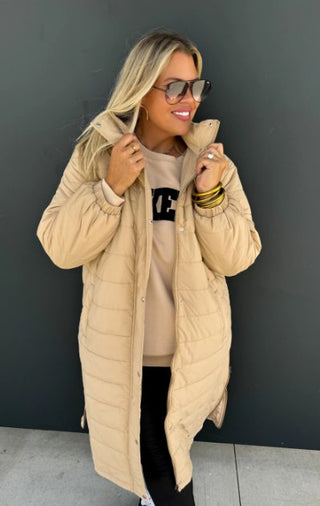 LENNON LONG PUFFER JACKET - Boutique Bella BellaPuffer Jacket