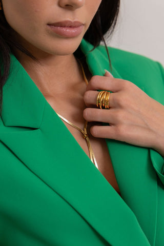 Lennon Multi Layered Gold Ring - Boutique Bella BellaRing