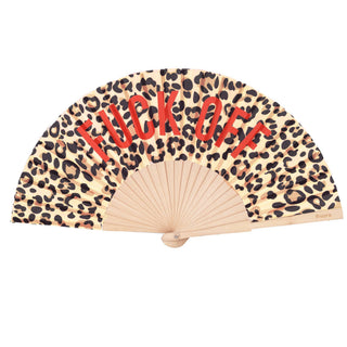 Leopard Fan "Fuck Off" - Boutique Bella BellaFan