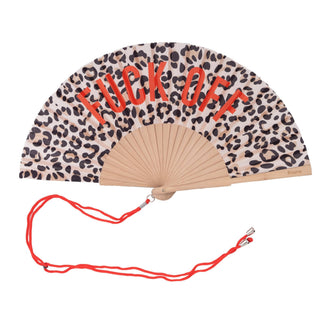Leopard Fan "Fuck Off" - Boutique Bella BellaFan