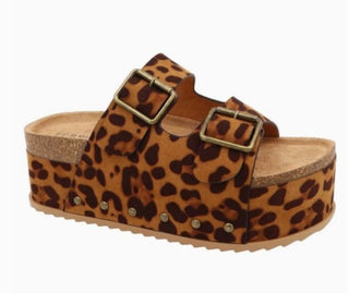 Leopard Platform Sandals - Boutique Bella BellaShoes