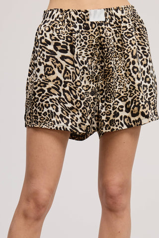 Leopard Print Boxer Shorts with Patch Detail - Boutique Bella BellaBoxer Shorts