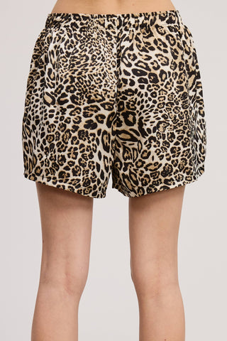 Leopard Print Boxer Shorts with Patch Detail - Boutique Bella BellaBoxer Shorts