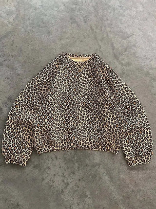 Leopard Print Loose Sweatshirt - Boutique Bella BellaSweatshirt