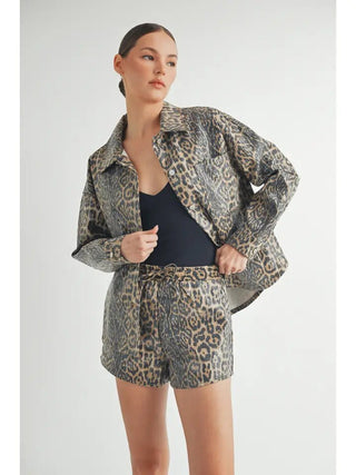 Leopard Sequin Jacket - Boutique Bella BellaJacket