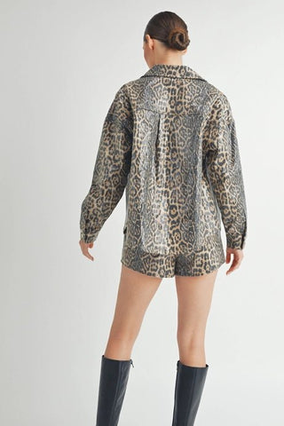 Leopard Sequin Jacket - Boutique Bella BellaJacket