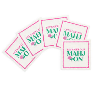 LET'S GET MAHJ ON Cocktail Napkins - Boutique Bella Bellacocktail napkins