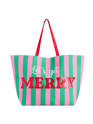 Let's Get Merry Gifting Tote - Boutique Bella BellaChristmas Tote