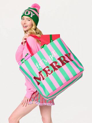Let's Get Merry Gifting Tote - Boutique Bella BellaChristmas Tote