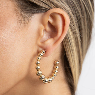 Lia Beaded Hoop - Boutique Bella BellaEarrings