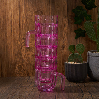 Cactus Stackable Glasses Stacktus Gifts Set Of 6 10 Oz Cactus Shape Glasses With Handles Valentines