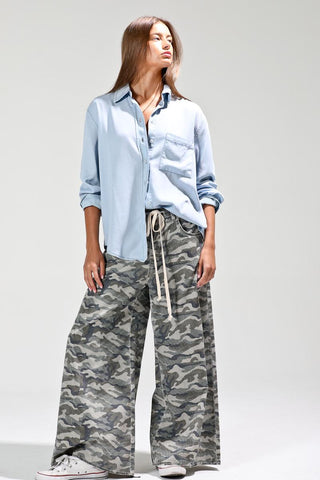 Light Denim Button Up - Boutique Bella BellaTops