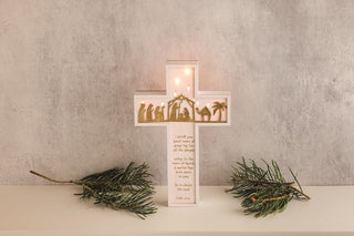 Light-Up Nativity Cross - Boutique Bella BellaChristmas Decor