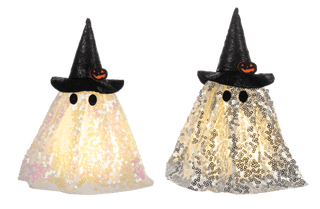 Light Up Sparkly Ghost Decor - Boutique Bella Bellahalloween decor