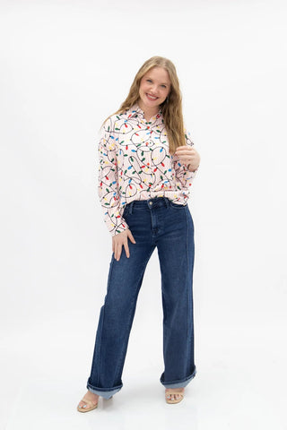 Light Up the Holidays Top - Boutique Bella BellaChristmas Apparel