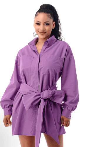 Lilac Charm Tunic Dress - Boutique Bella BellaDress