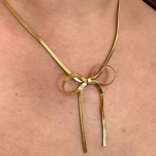 Lily Bow Necklace - Boutique Bella BellaNecklace