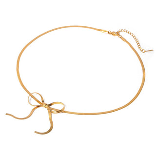 Lily Bow Necklace - Boutique Bella BellaNecklace