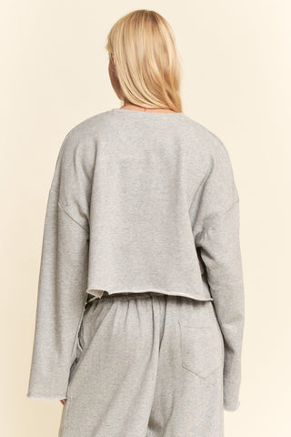 Limestone Speckled Fleece Lounge Set - Boutique Bella BellaSets