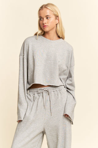 Limestone Speckled Fleece Lounge Set - Boutique Bella BellaSets