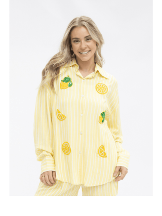 Limoncello Stripe - Boutique Bella BellaBlouse