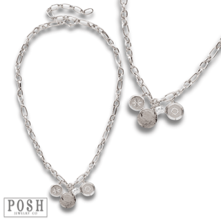 Link chain necklace with charms - Boutique Bella BellaNecklaces