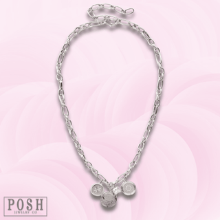 Link chain necklace with charms - Boutique Bella BellaNecklaces