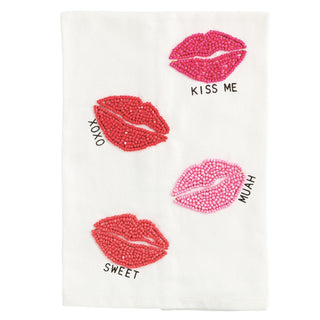 Lips Valentine's Beaded Towel - Boutique Bella BellaValentines