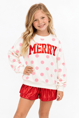 Little Miss Merry Sweatshirt - Boutique Bella BellaChristmas Apparel