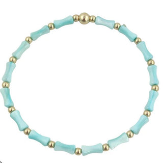 Locked by Lula 'n' Lee - Bamboo - Blue & Gold Filled - Boutique Bella BellaBracelets