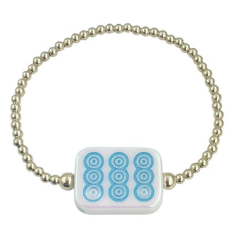 Locked by Lula 'n' Lee - Blue Bam Mahjong Tile - Boutique Bella BellaBracelet