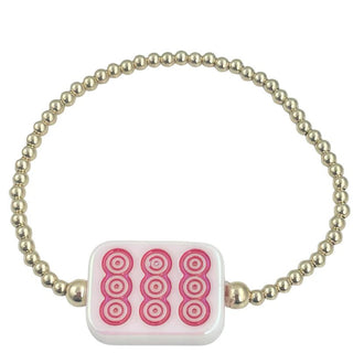 Locked by Lula 'n' Lee - Red Dot Mahjong Tile - Boutique Bella BellaBracelet