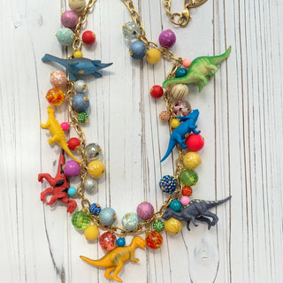 Long Iconic Dinosaur Necklace - Boutique Bella BellaNecklace
