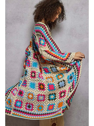 Long Sleeve Crochet Cardigan / Duster - Boutique Bella BellaDuster