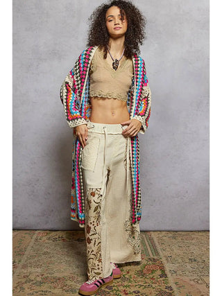 Long Sleeve Crochet Cardigan / Duster - Boutique Bella BellaDuster