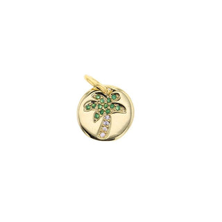 Lotus Green Palm Tree Charm - Boutique Bella BellaCharm