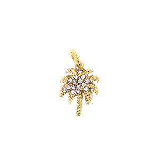 Lotus Puffy Palm Tree Charm - Boutique Bella BellaCharm