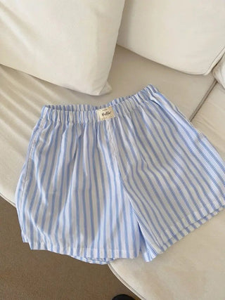 Lounge Ledger - Blue - Boutique Bella BellaBoxer Shorts