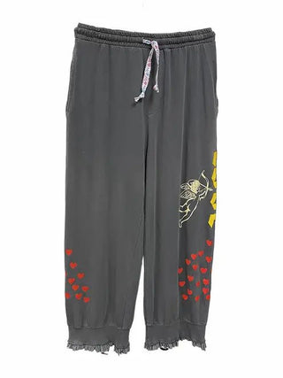 Love Hearts Joggers - Gray - Boutique Bella Bella
