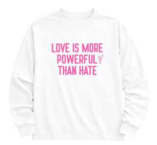 Love & Light Pink Letter Sweatshirt - Boutique Bella BellaSweatshirt