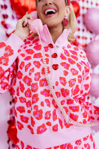 Lovely Leopard Mock Neck Sweatshirt - Boutique Bella BellaSweatshirt