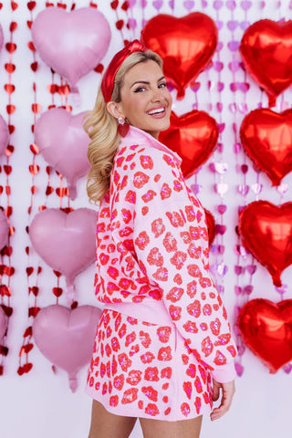 Lovely Leopard Mock Neck Sweatshirt - Boutique Bella BellaSweatshirt