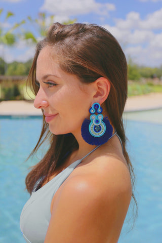 Luciana Dark Blue - Boutique Bella BellaEARRINGS