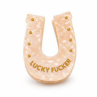 Lucky Fucker - Horseshoe - Acetate Hair Claw Clip - Boutique Bella BellaClaw Clip