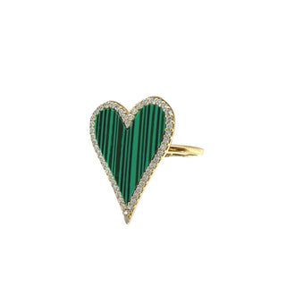 Lucy Emerald Heart Ring - Boutique Bella BellaRings