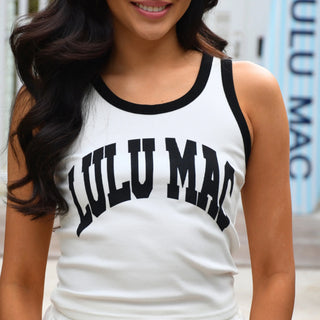 LULU Mac Black and White Tank - Boutique Bella BellaTank Top