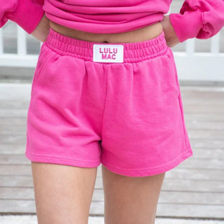 LULU MAC TERRY CLOTH SHORT - HOT PINK - Boutique Bella BellaShorts