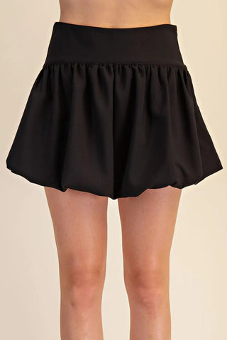 Luna Black Balloon Skort - Boutique Bella Bellaskort